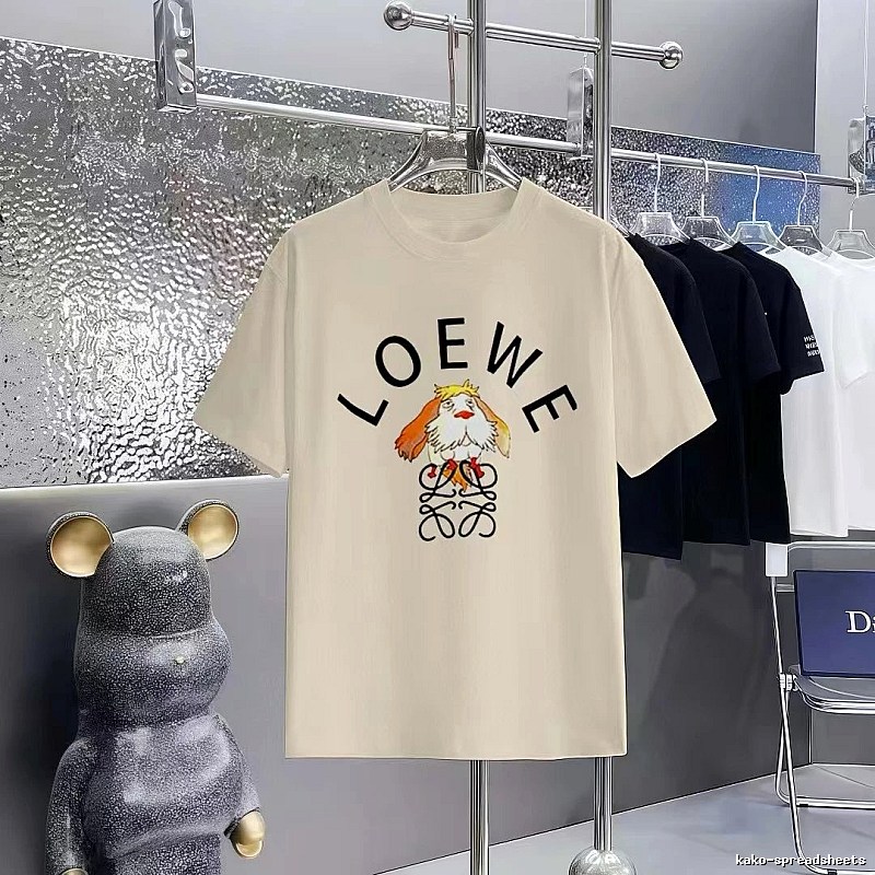 LOEWE Cartoon Print Casual Off-White T-Shirt