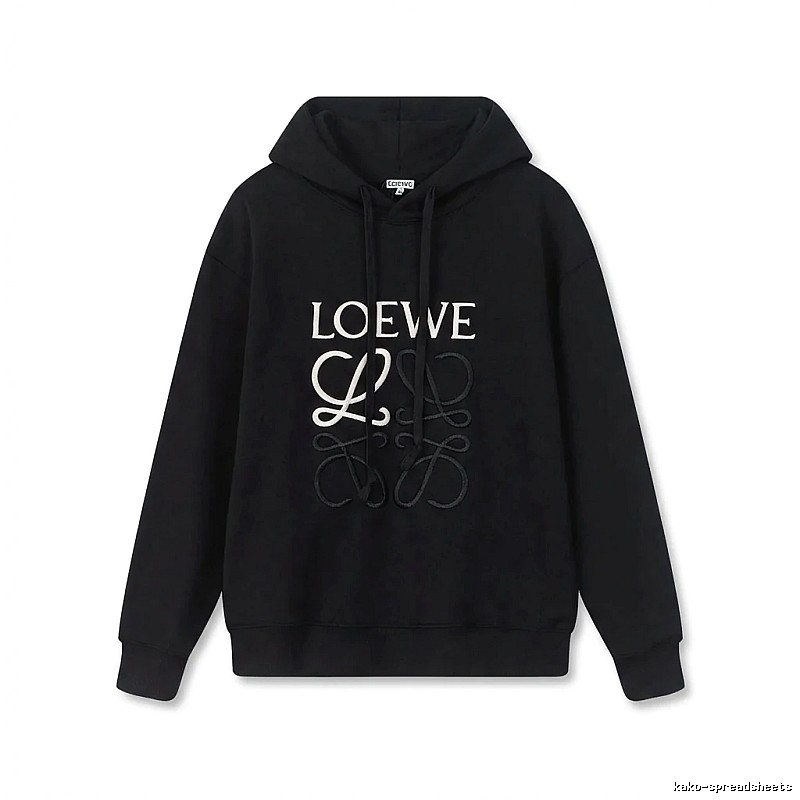 LOEWE letter embroidery style hoodie