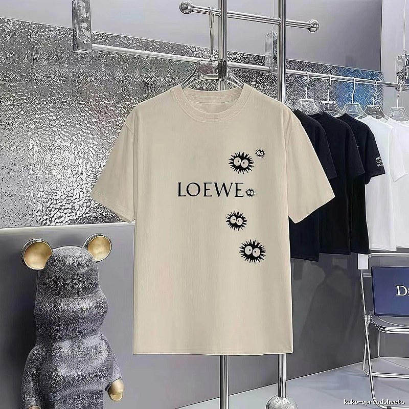 LOEWE x My Neighbor Totoro Collaboration Casual-style Beige Short-sleeve T-shirt