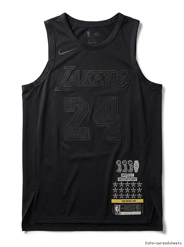 Los Angeles Lakers No. 24 black vest