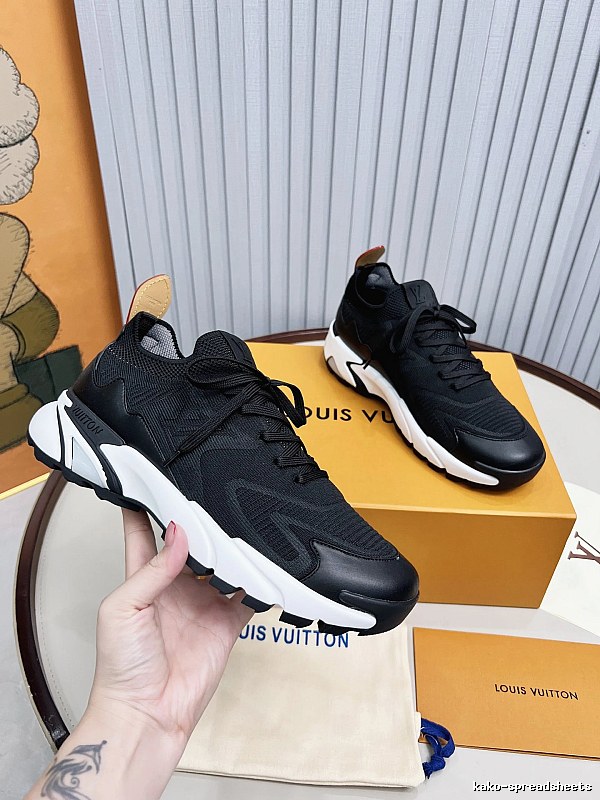Louis Vuitton Black Runner Sneaker with Black Detail