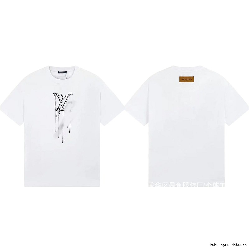 Louis Vuitton Graffiti Trend Style White Short-sleeve T-shirt