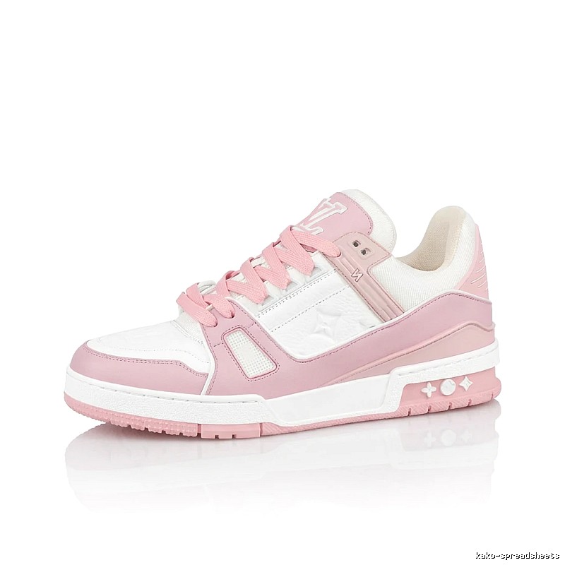 Louis Vuitton pink and white fashionable sports shoes