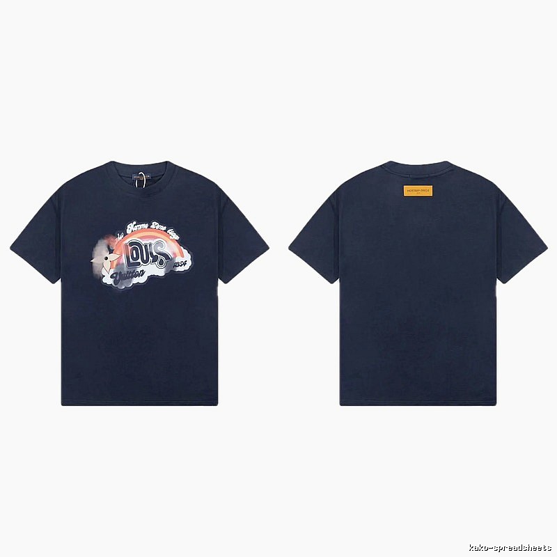 Louis Vuitton Rainbow Print Vintage Navy T-Shirt