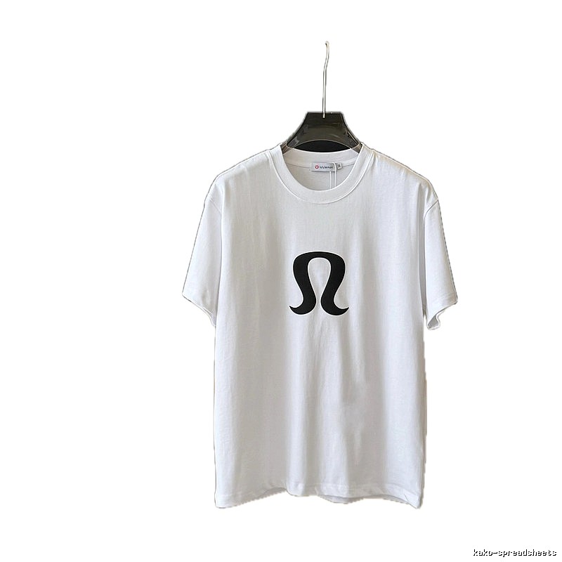 lululemon Classic Logo Casual Style White T-Shirt