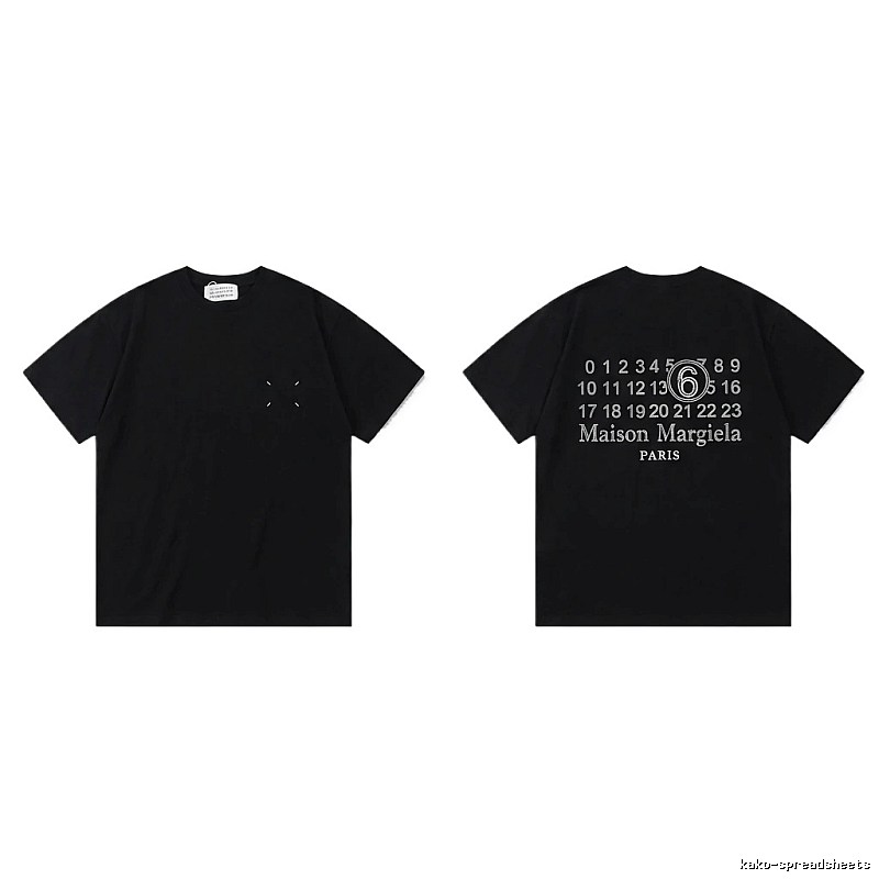 Maison Margiela black T-shirt with digital printing