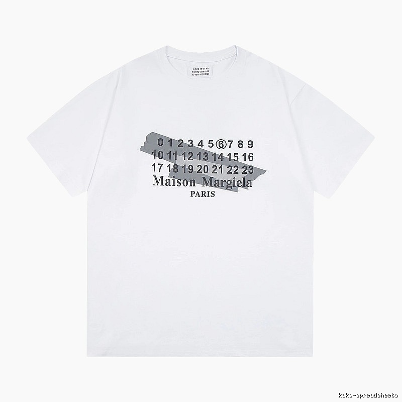 Maison Margiela Digital Print Cool Trendy White T-shirt