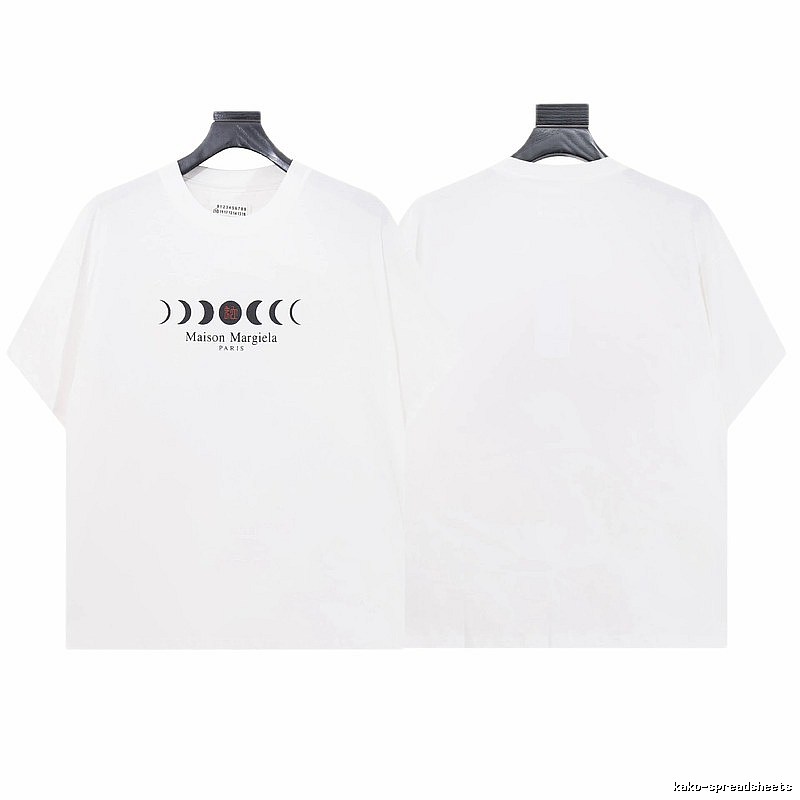 Maison Margiela Lunar Phase Minimalist Style White Short Sleeve T-shirt