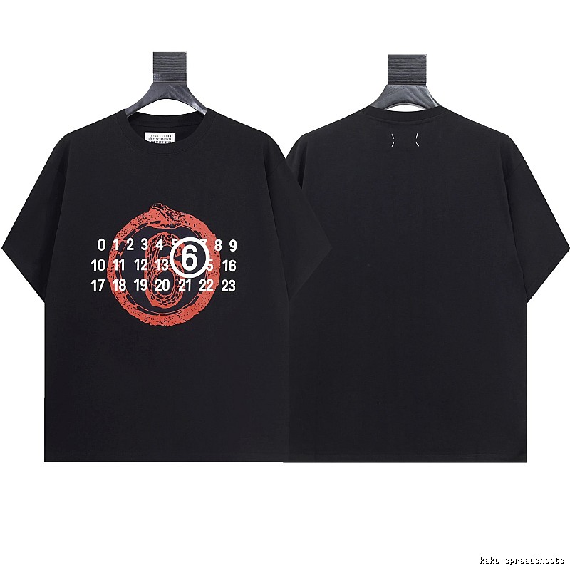 Maison Margiela MM6 Street Style Black Short Sleeve T-shirt