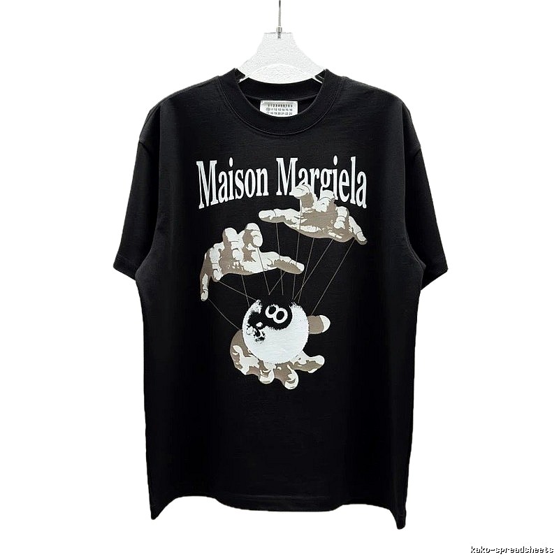 Maison Margiela Puppet Print Trendy Cool Black T-Shirt