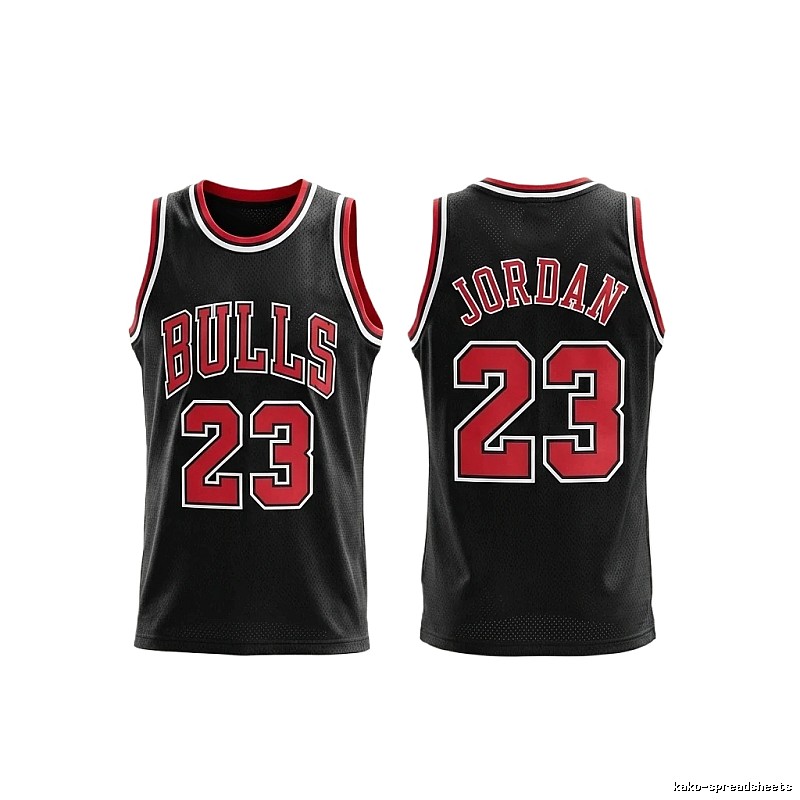 Michael Jordan retro black and red jersey