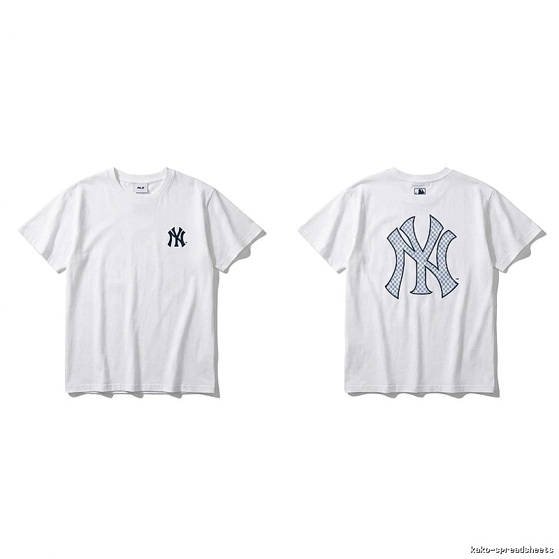 MLB NY Series Simple Style White T-shirt