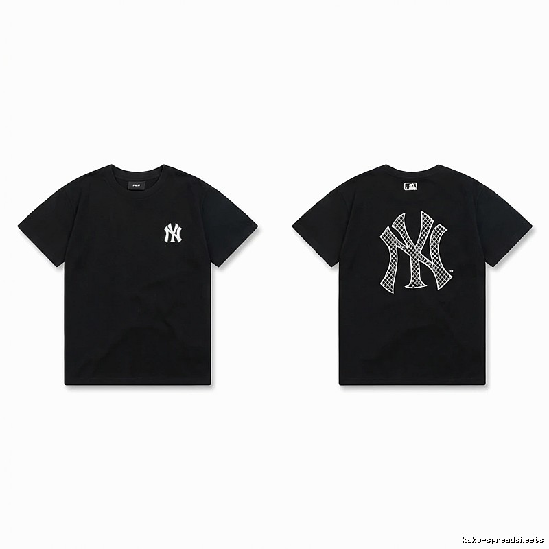 MLB NY Series Trendy and Cool Style Black T-shirt