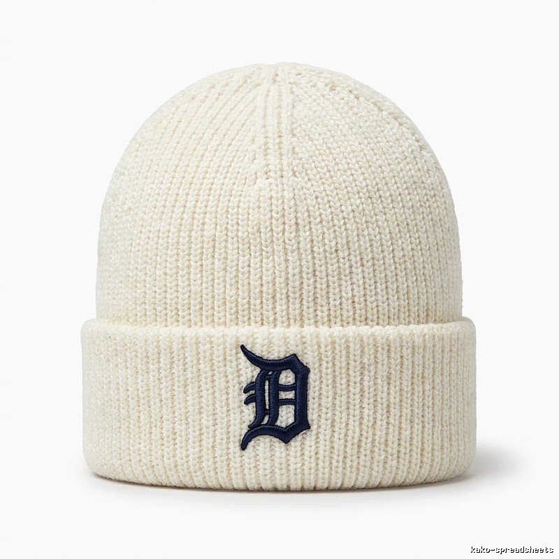MLB retro-style beige knitted hat