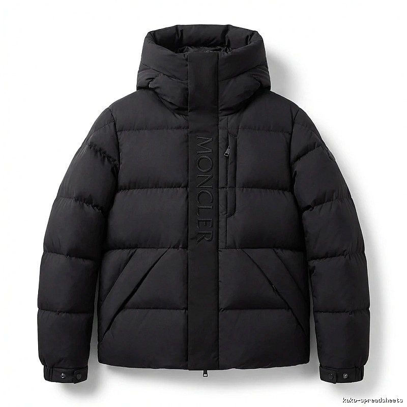 Moncler black minimalist style down jacket