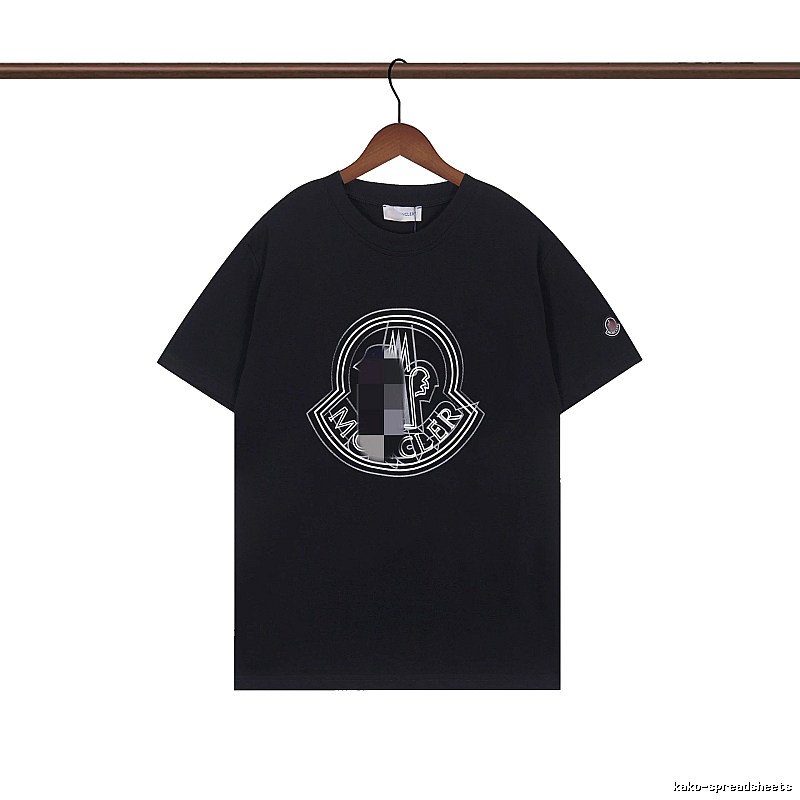 Moncler Classic Logo Casual Black Short-sleeve T-shirt