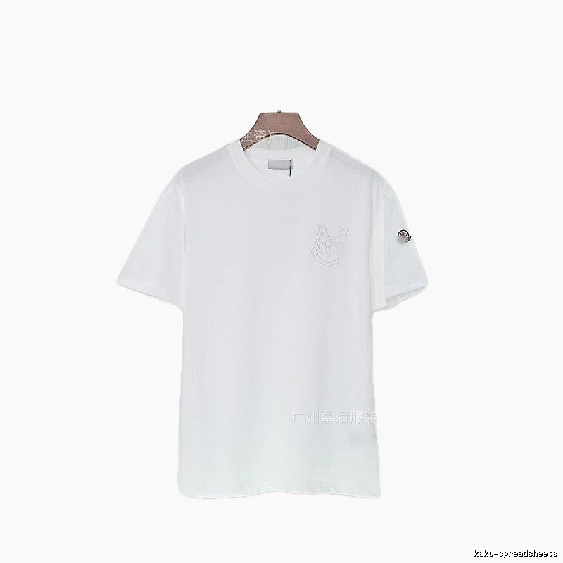 Moncler Embroidered Collection Casual-style White T-Shirt