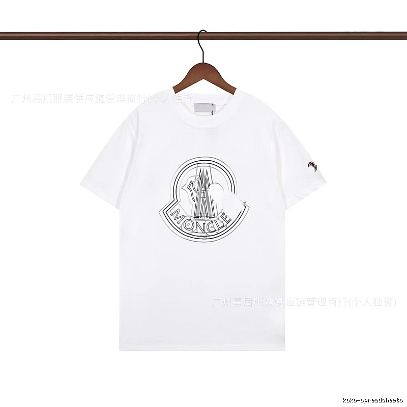 Moncler Large Logo Trendy Style White Short-sleeve T-shirt