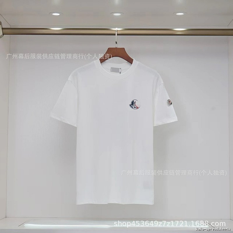 Moncler Logo Minimalist Style White Short-sleeved T-shirt