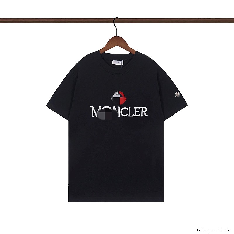 Moncler Printed Casual Black Short-sleeve T-shirt