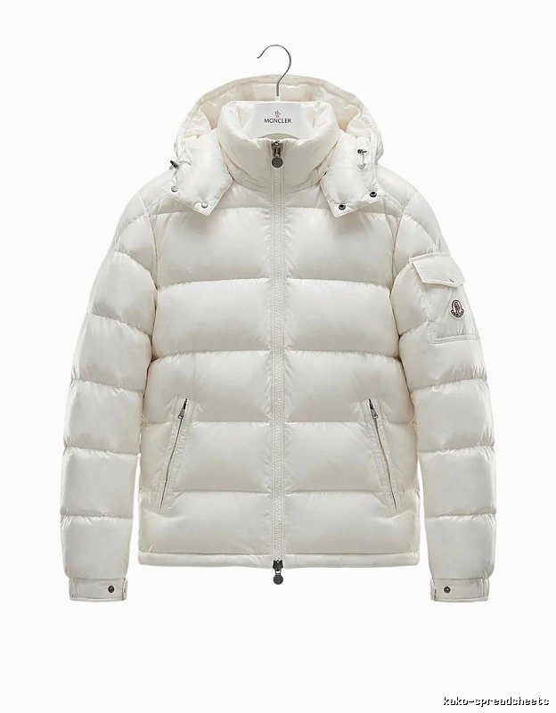 Moncler shiny and fashionable white down jacket