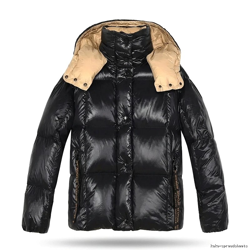 Moncler shiny and stylish black down jacket