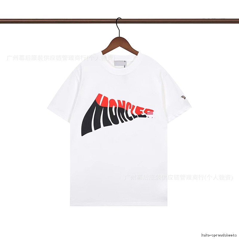 Moncler Trendy Printed White Short-sleeve T-shirt