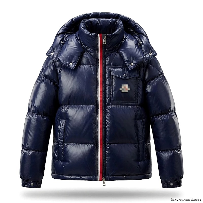 Moncler's classic style fashionable dark blue down jacket