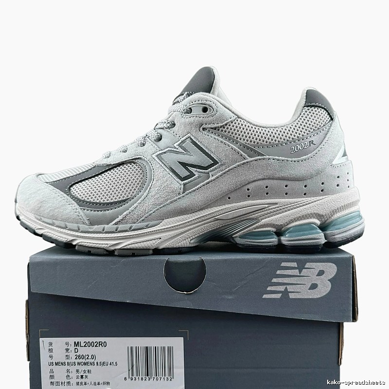 New Balance 2002R Retro Wind and Mist Gray Athletic Shoes