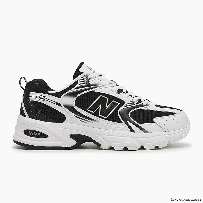 New Balance 530 retro black and white shoes