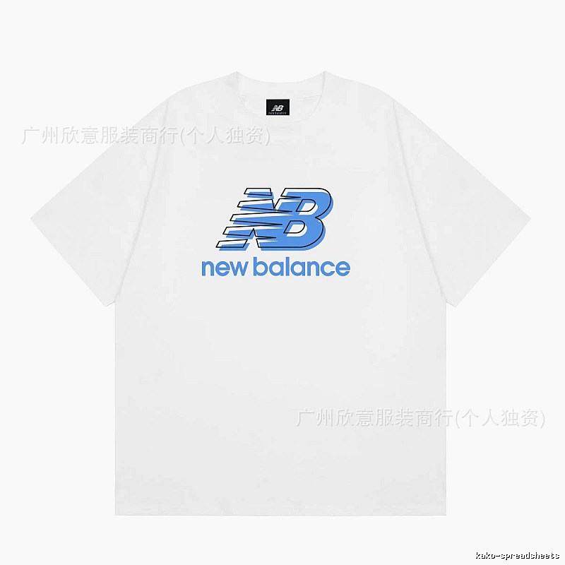 New Balance Casual Printed White Short-sleeve T-shirt