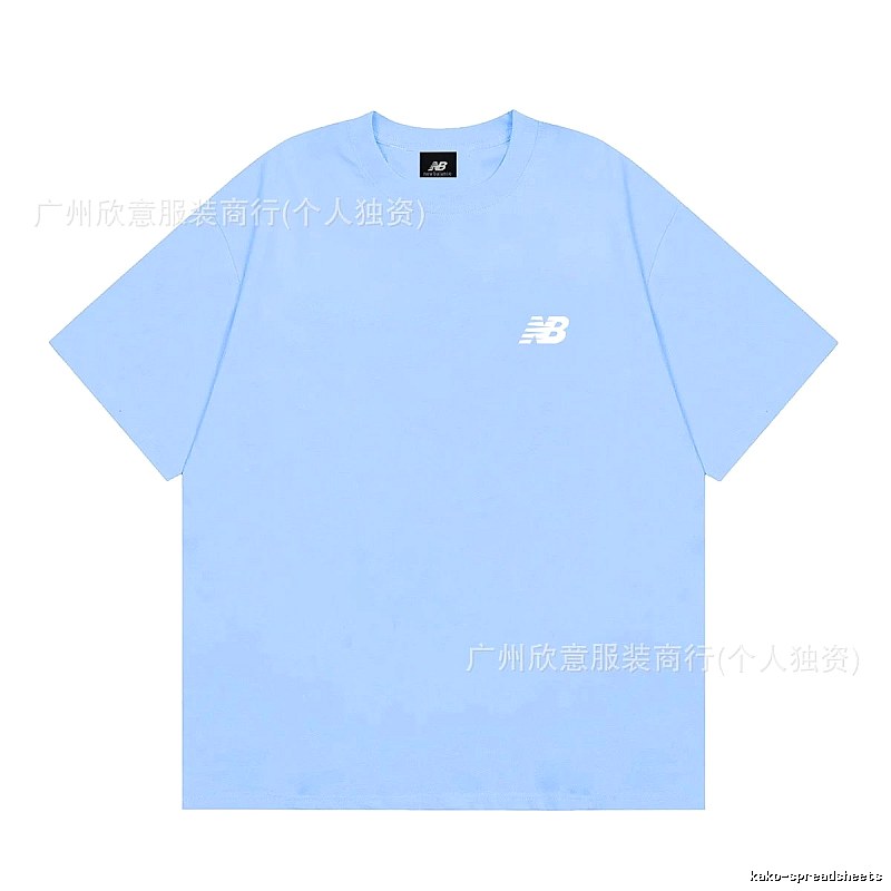 New Balance Classic Minimalist Style Light Blue Short-sleeve T-shirt