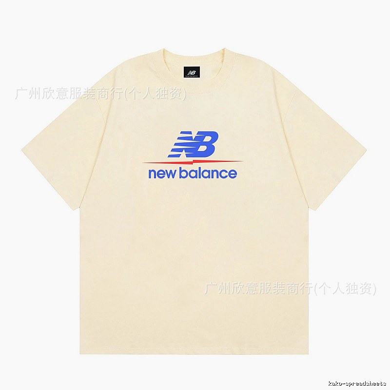 New Balance Printed Casual-style Light Beige Short-Sleeve T-Shirt