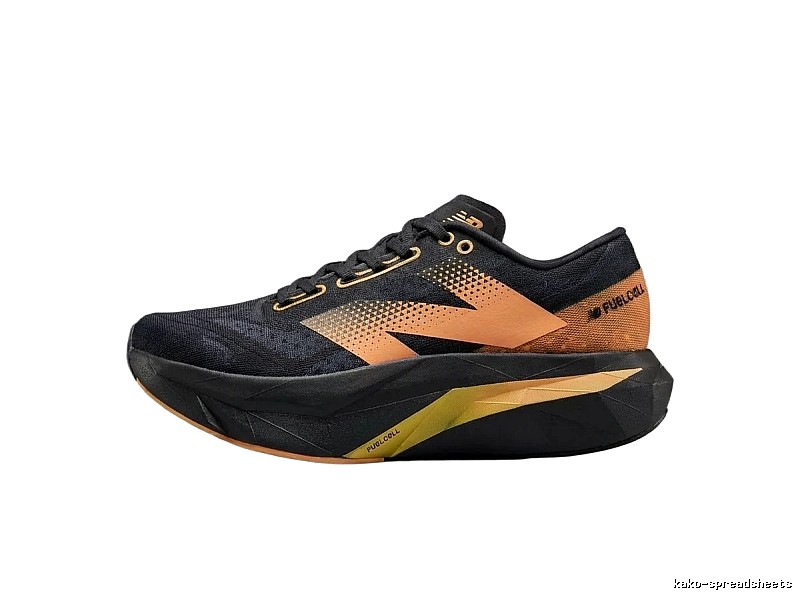 New Balance retro-style black and orange sports shoes