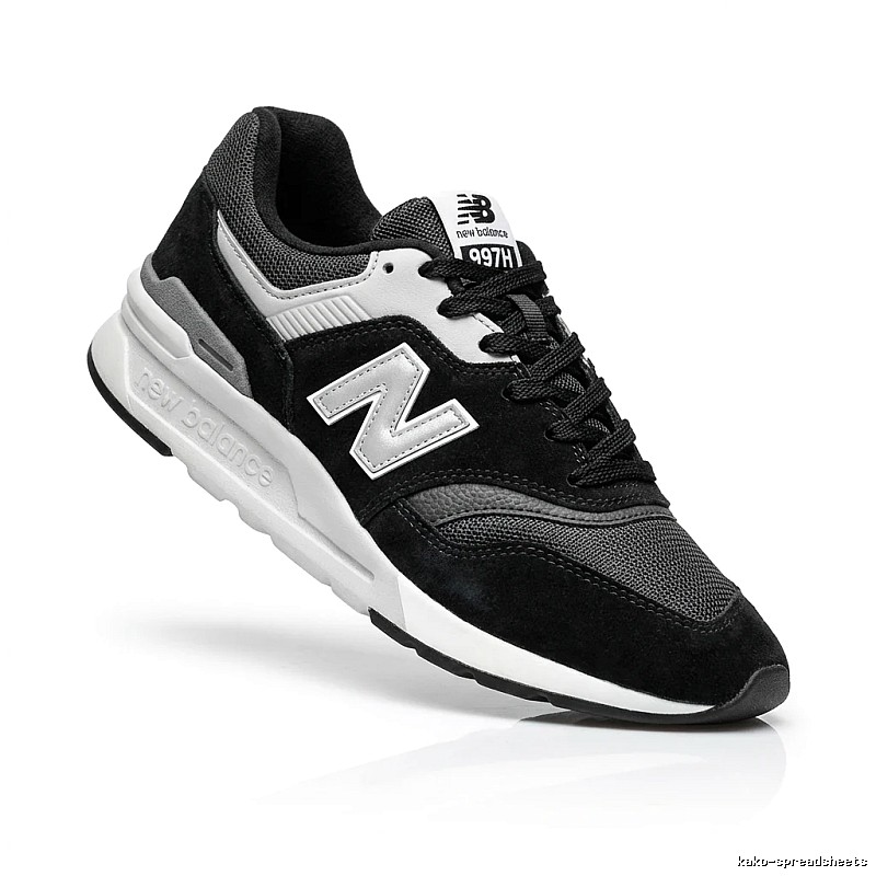 New Balance retro-style grey and black sports shoes