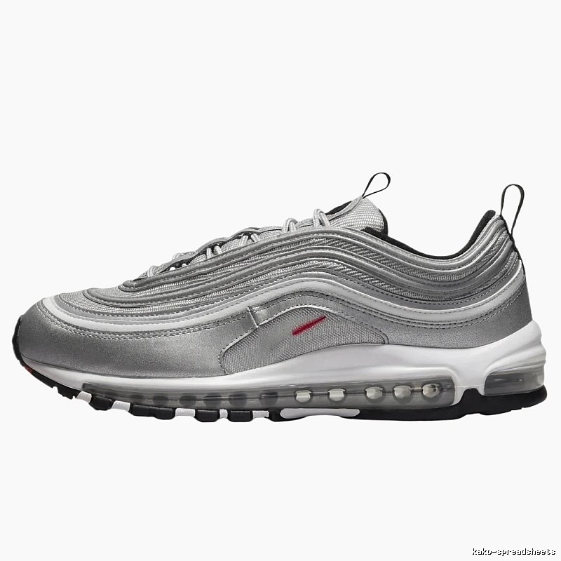 Nike Air Max 97 Silver and White Athletic Shoes