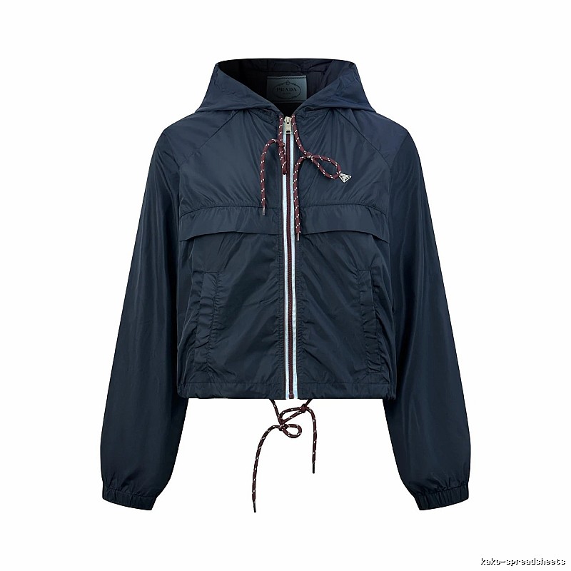 Nike Navy Cropped Windbreaker Jacket for Casual Office
