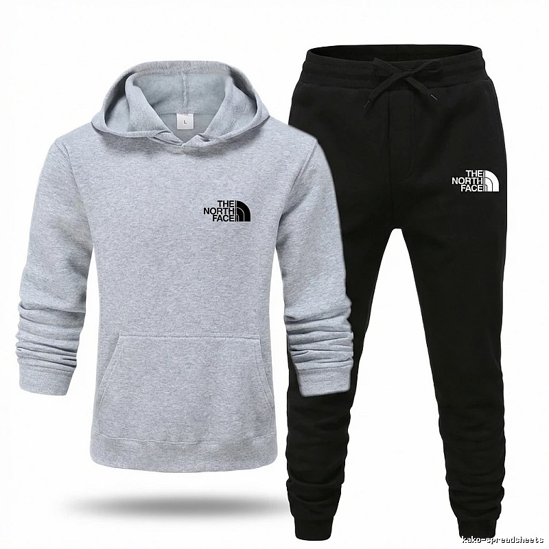 North Face simple style gray and black suit