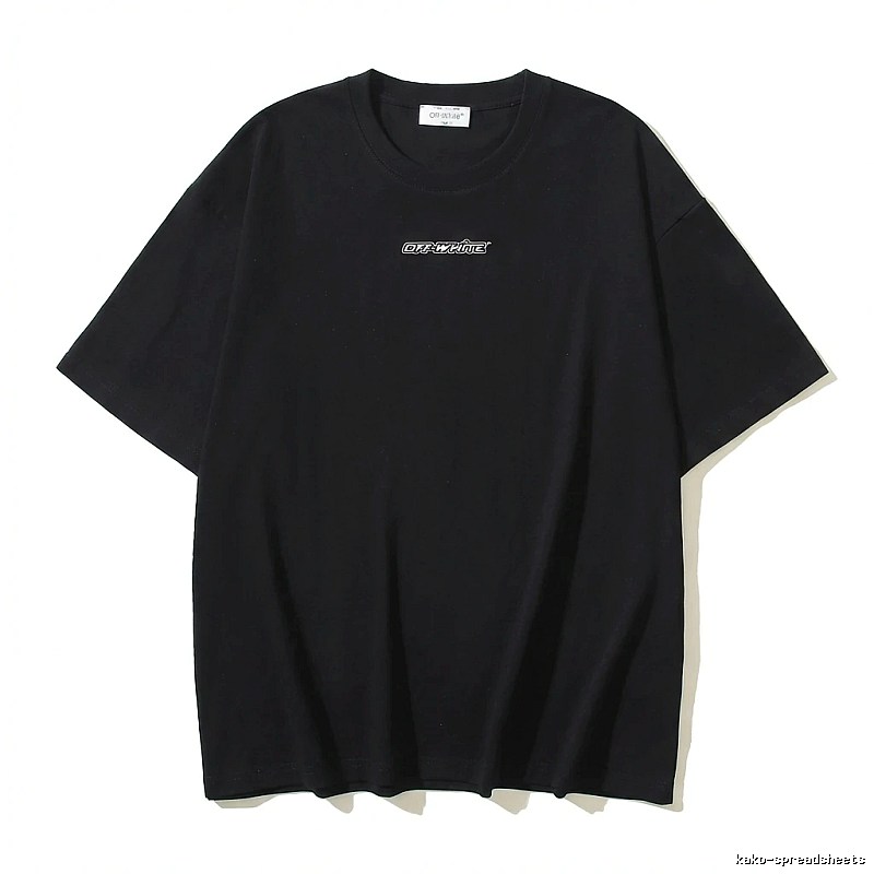Off-White minimalist style black T-shirt