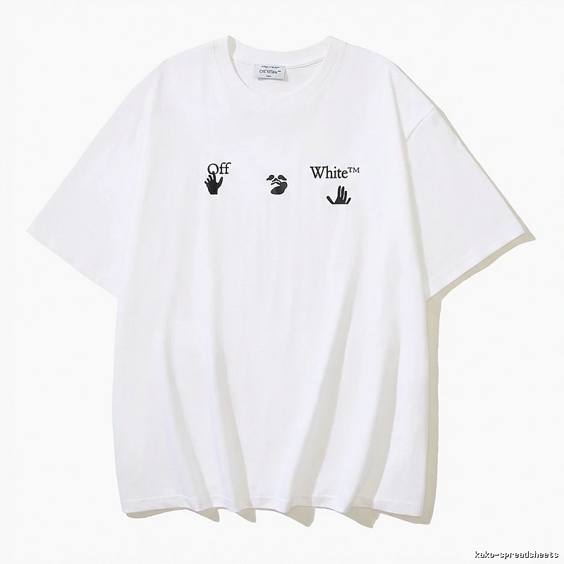 Off-White minimalist style white T-shirt