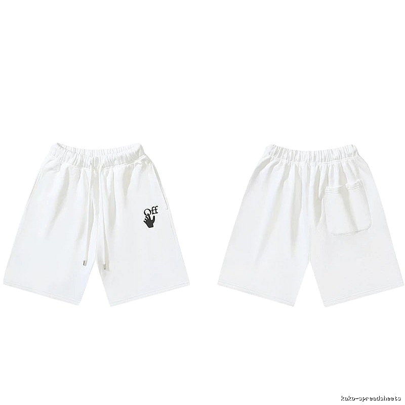 Off-White trendy brand style white shorts