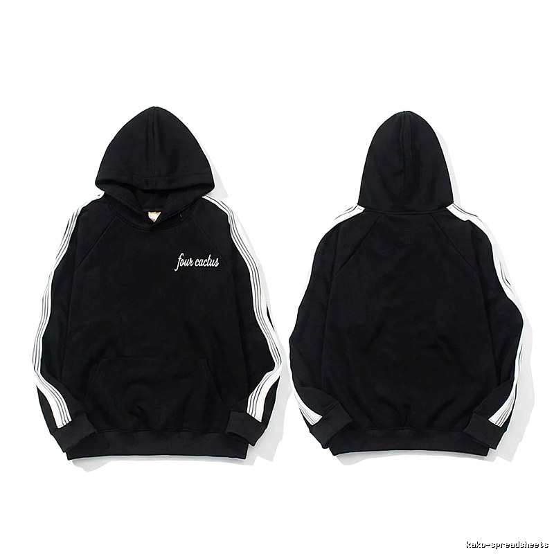Other black hoodies with side stripes style