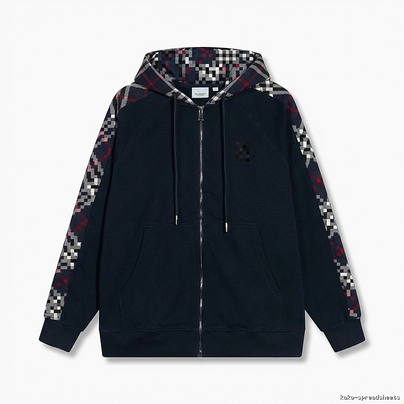 Other checkered patchwork style hoodie