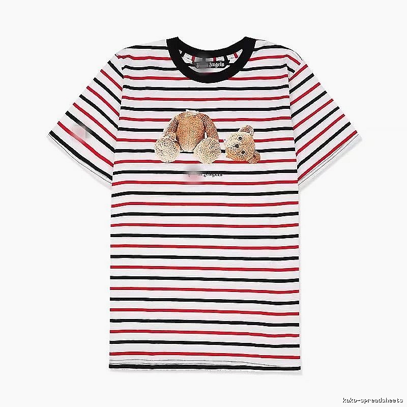 Palm Angels Lightweight Bear graphic T-shirt White Colorful Bear for Trend Styling