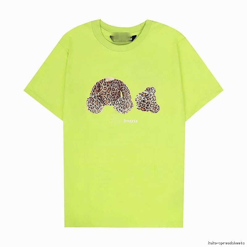 Palm Angels Resort Bear graphic T-shirt White Colorful Bear for Travel Looks
