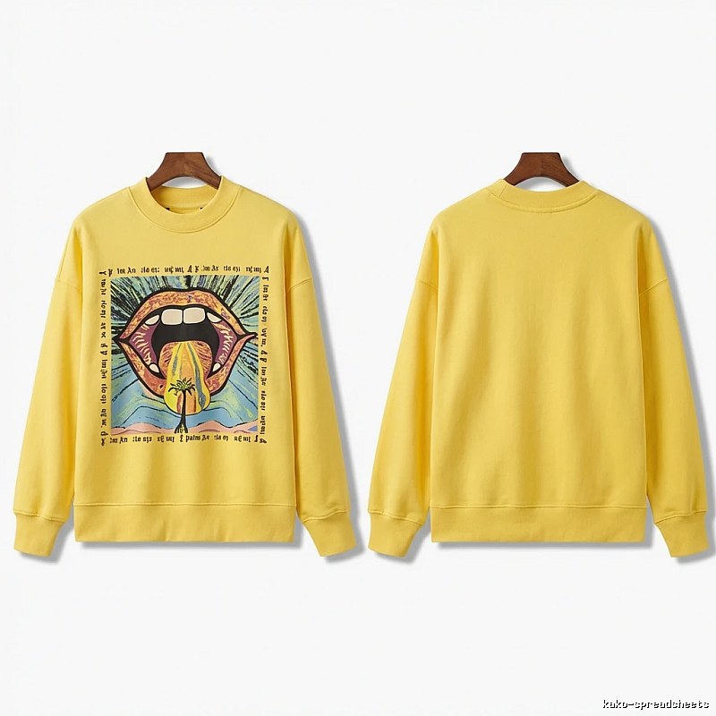 Palm Angels Trendy Yellow Sweatshirt