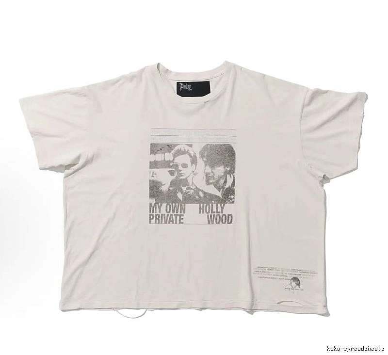 Paly Hollywood Portrait Print Vintage Off-white T-shirt