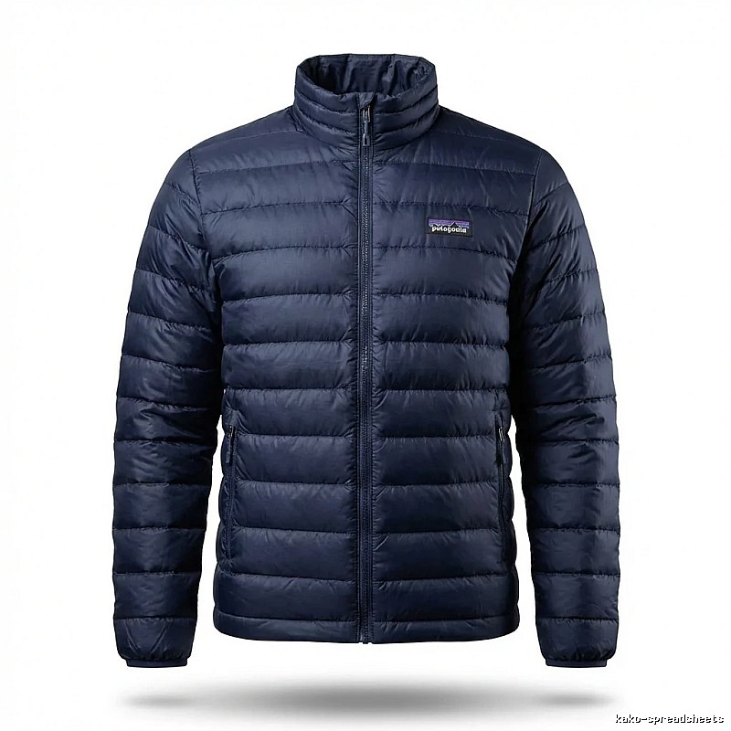 Patagonia's warm series dark blue cotton-padded jacket