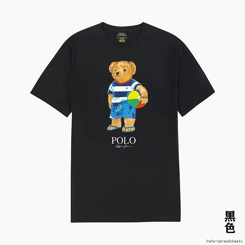 Ralph Lauren bear - style black T - shirt