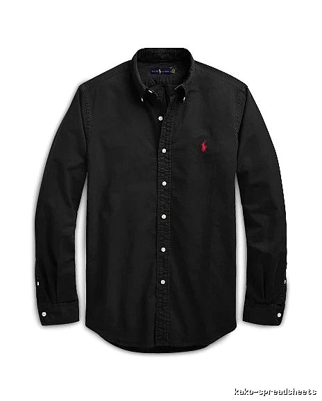 Ralph Lauren Black Button-Down Shirt Weekend Wear
